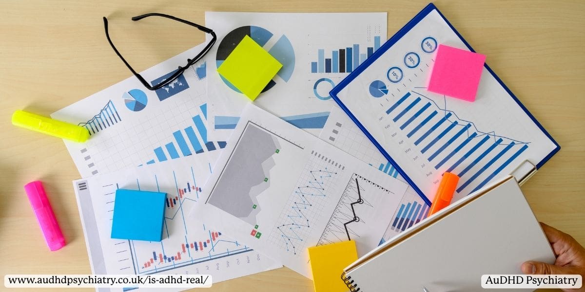 ADHD Research and Data on table 