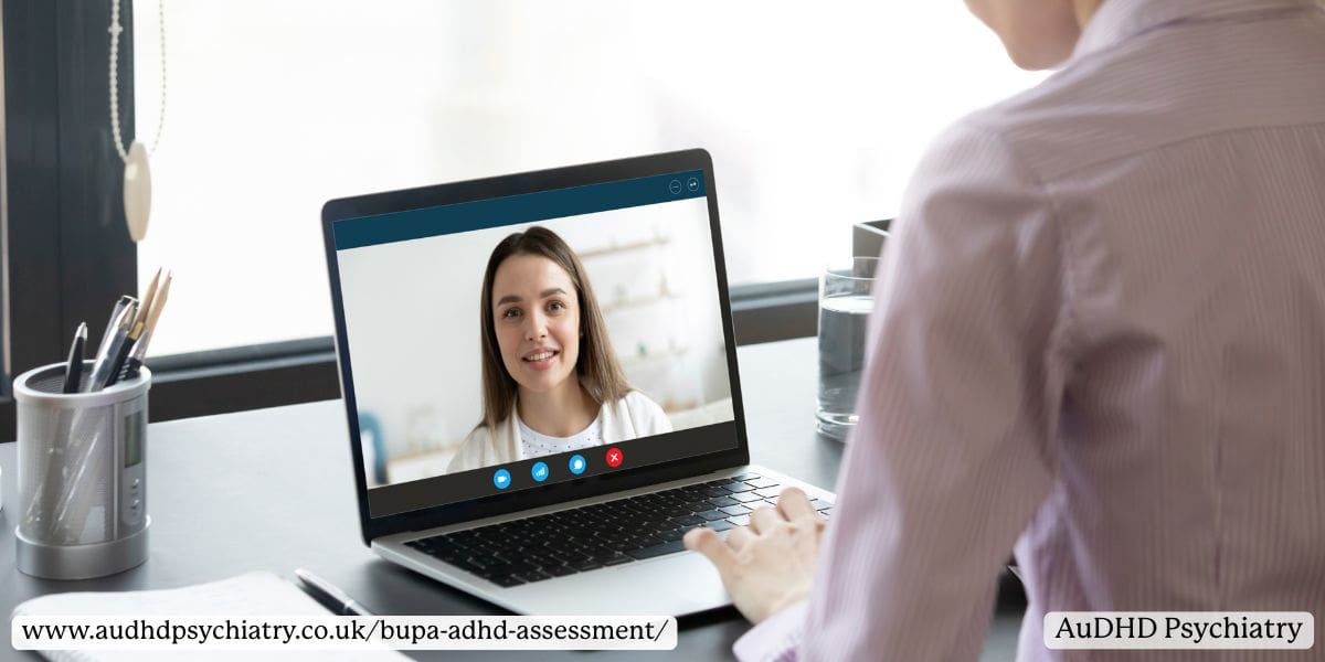 Person having video consultation with ADHD specialist as part of a Bupa-funded ADHD assessment