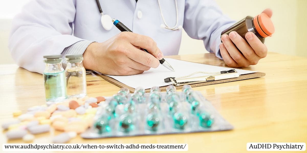 Physician reviewing prescriptions and ADHD med alternatives with a patient