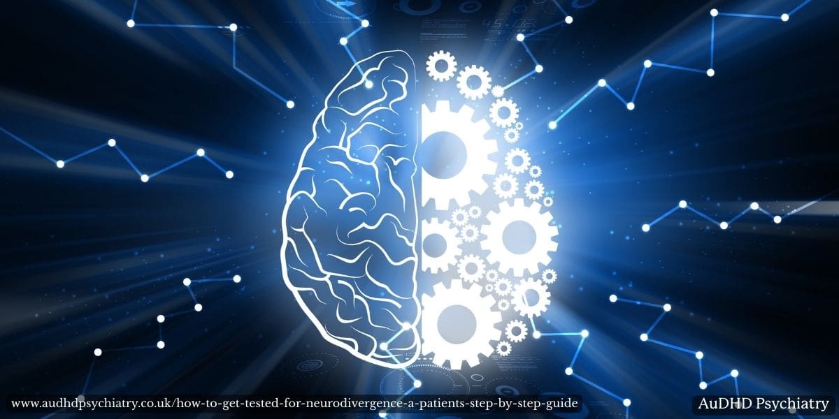 illustration of a glowing human brain highlighting neurodivergent brain function and neurodiversity awareness