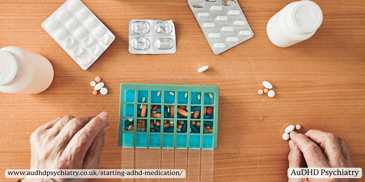 Organizing daily ADHD medication doses with a pill box