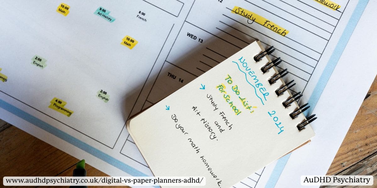 Notebook titled “To-Do List” placed on top of a revision schedule, representing academic planning for ADHD