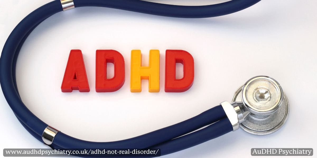 ADHD letters with stethoscope symbolising medical proof that ADHD is a real disorder