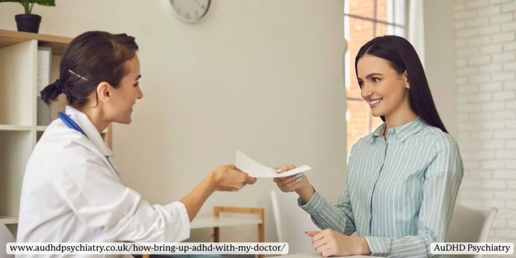 Patient discussing ADHD treatment options with doctor 