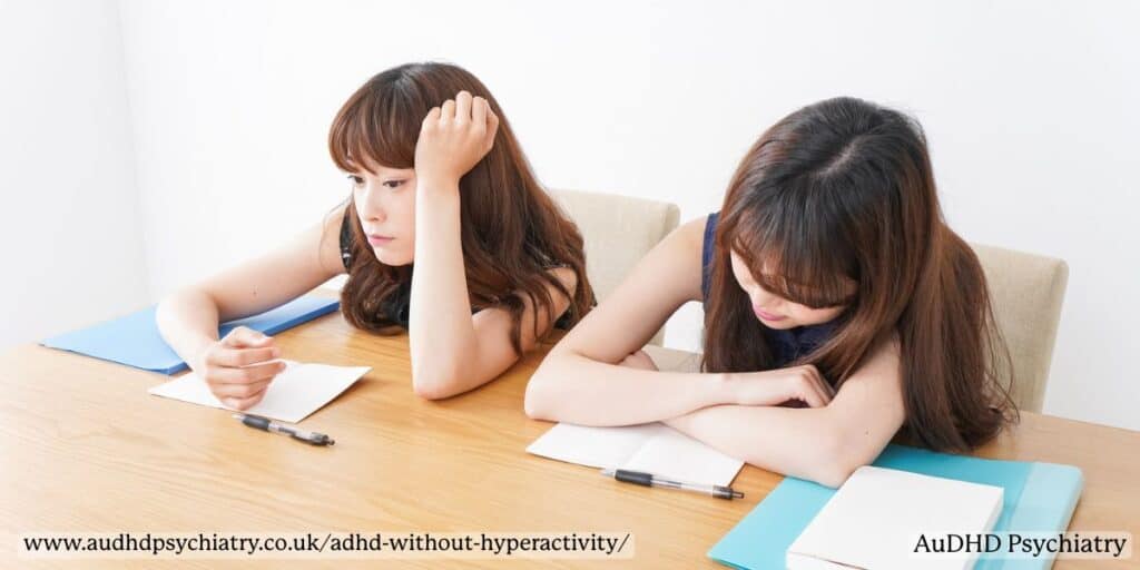 Two students struggling to focus – signs of ADHD without hyperactivity in teens