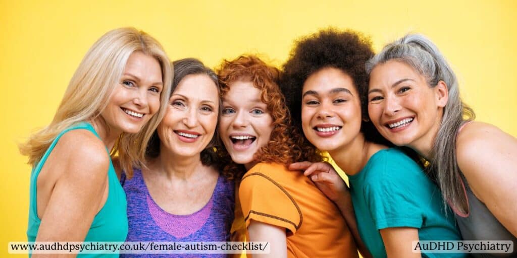Diverse group of smiling women – understanding female autism across different ages