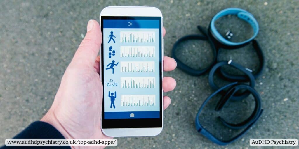 Fitness tracker app showing activity and sleep – best ADHD apps for tracking routines and habits