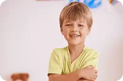 Child taking part in an autism assessment.