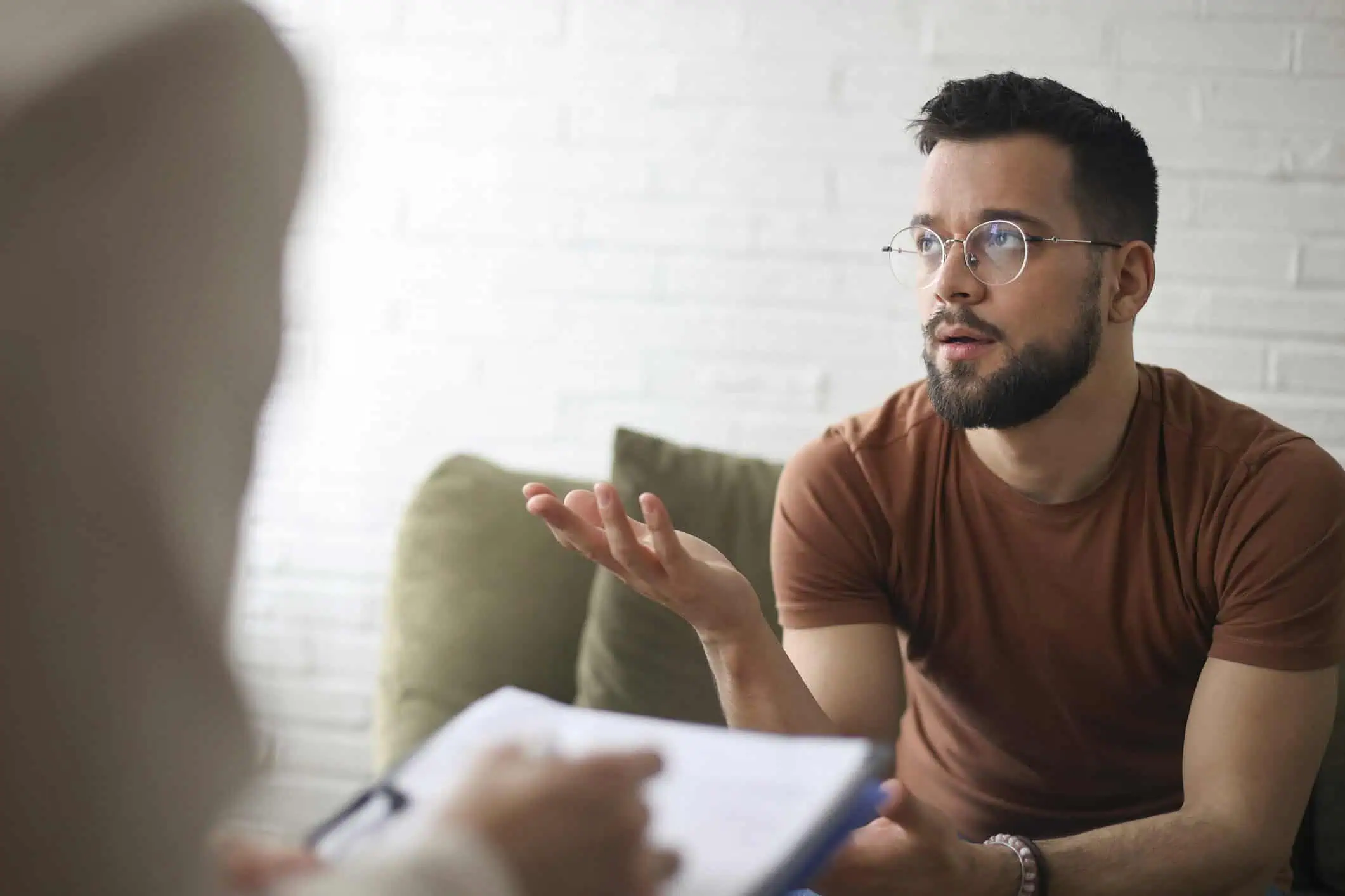 Man being assessed for ADHD during a comprehensive ADHD assessment session